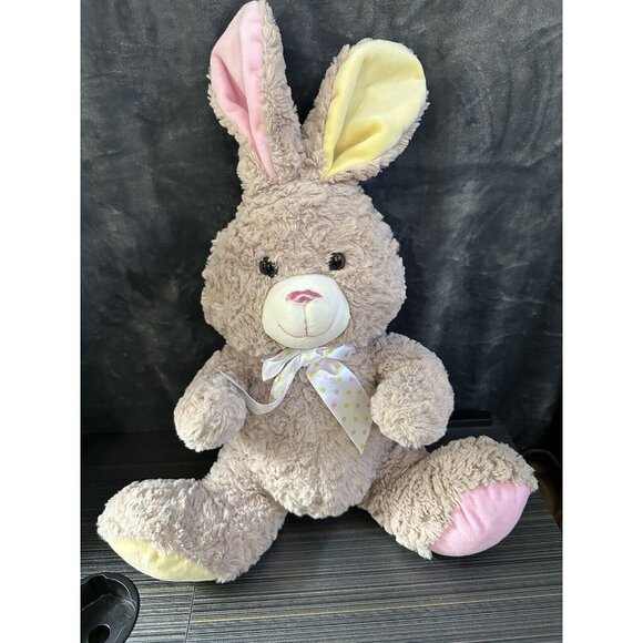 Kellytoy Brown Bunny Rabbit Plush Stuffed Animal Easter 20” Colorblock - Picture 2 of 11